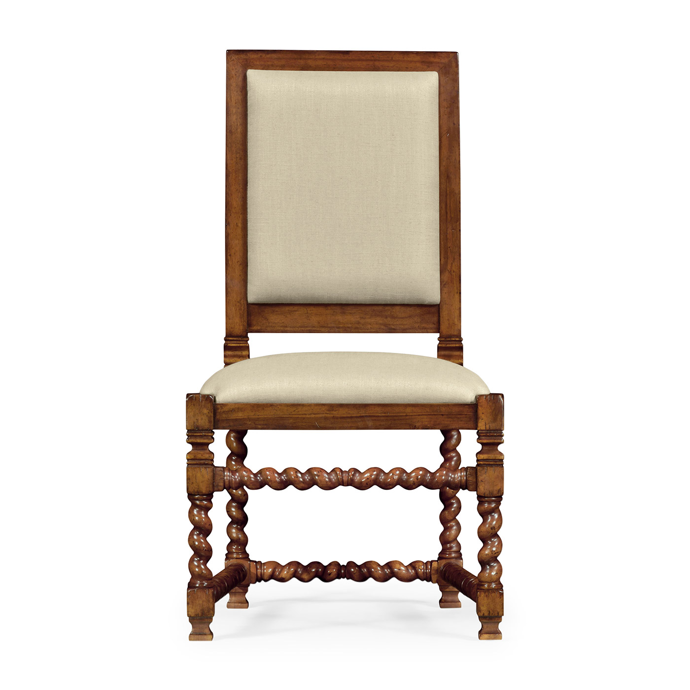 Carolean Style Side Chair with Upholstered Back