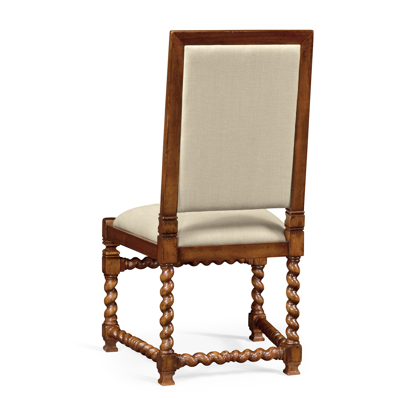 Carolean Style Side Chair with Upholstered Back