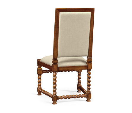 Carolean Style Side Chair with Upholstered Back