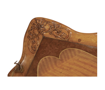 Satinwood Carved Rectangular Tray