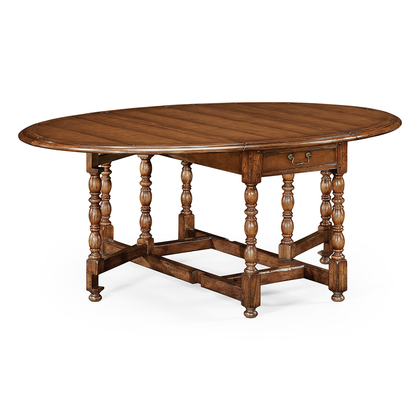 Oval Walnut Gateleg Table (Small) 25