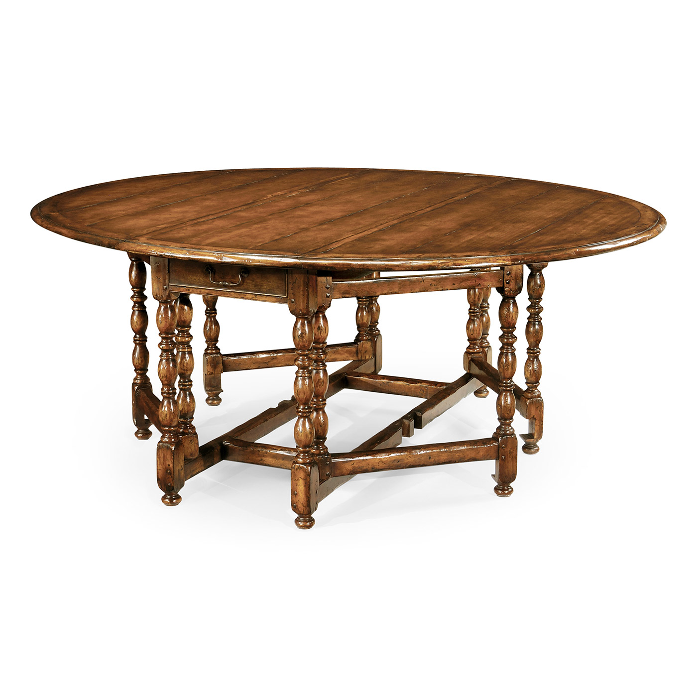 Oval Walnut Gateleg Table (Medium) 25