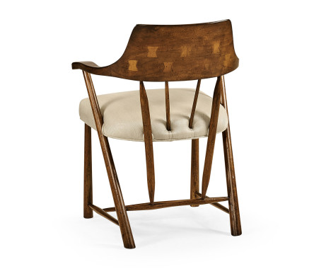 Casual Walnut Captains Chair