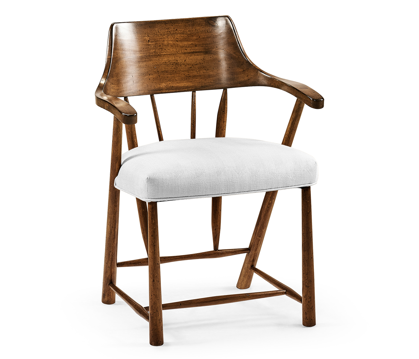 Casual Walnut Captains Chair