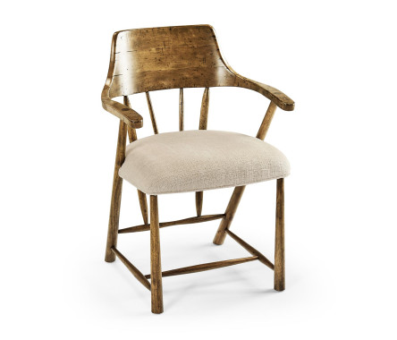 Casual Medium Driftwood Captains Chair