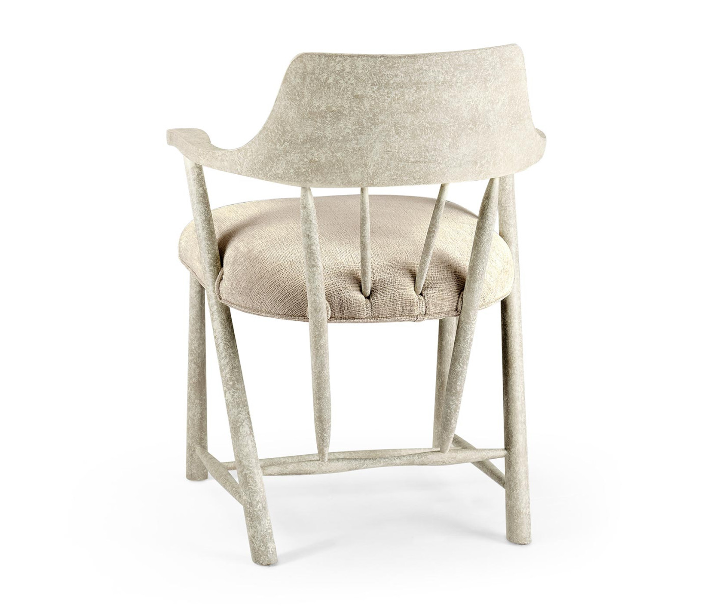 Casual Whitewash Driftwood Captains Chair
