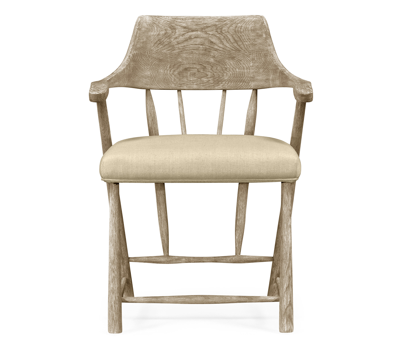 Traditional Grey Oak Captains Chair