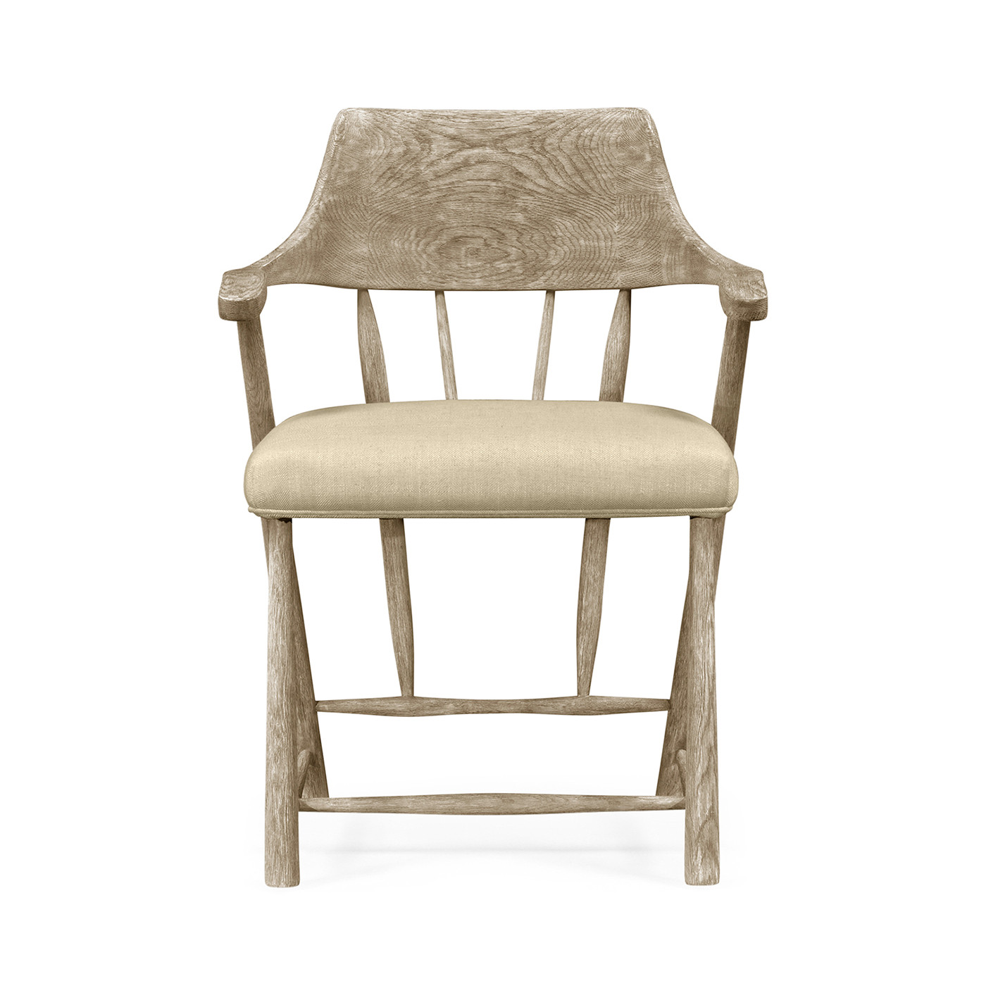 Traditional Grey Oak Captains Chair