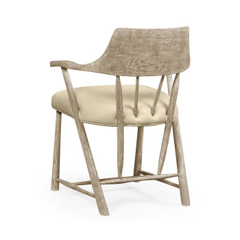 Traditional Grey Oak Captains Chair