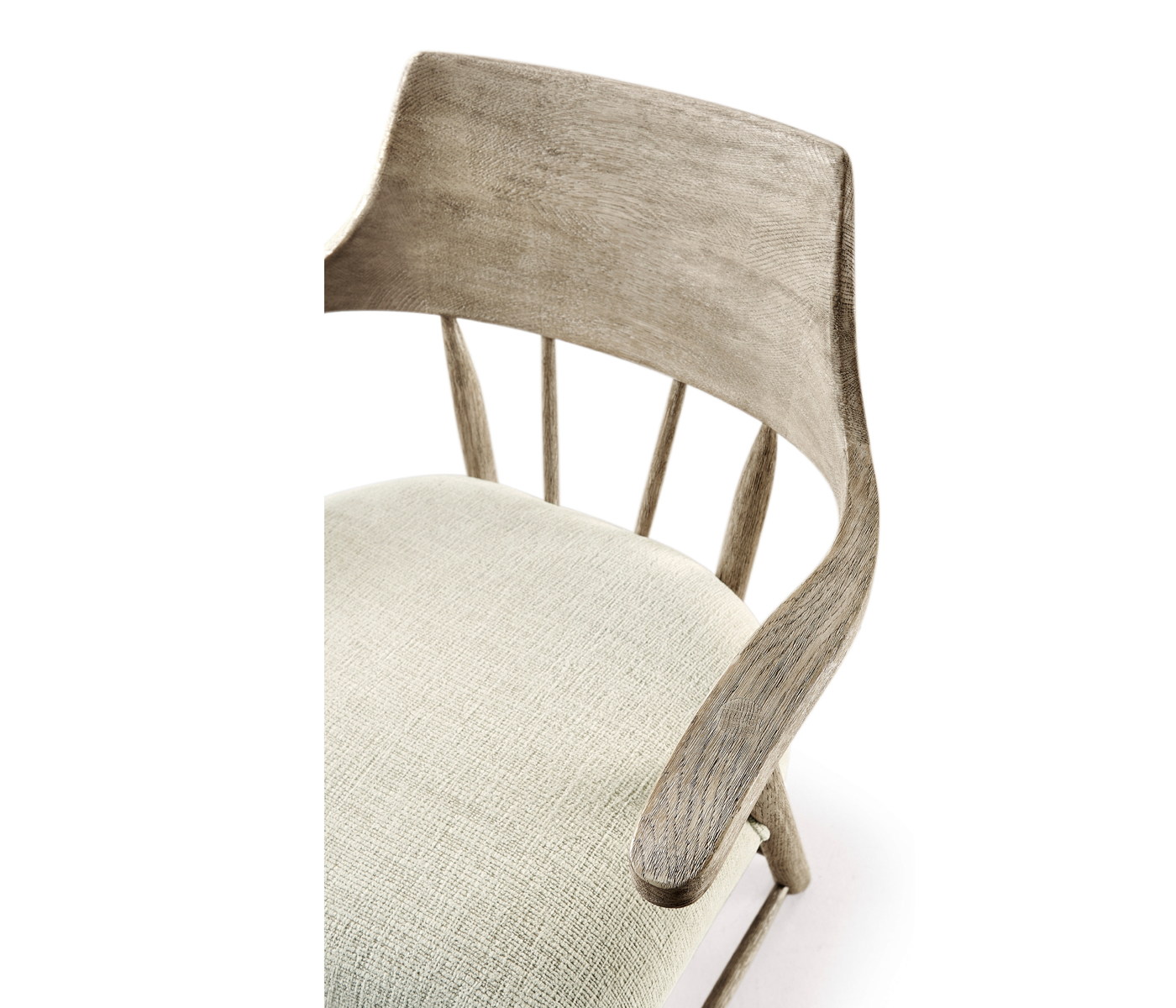 Traditional Grey Oak Captains Chair