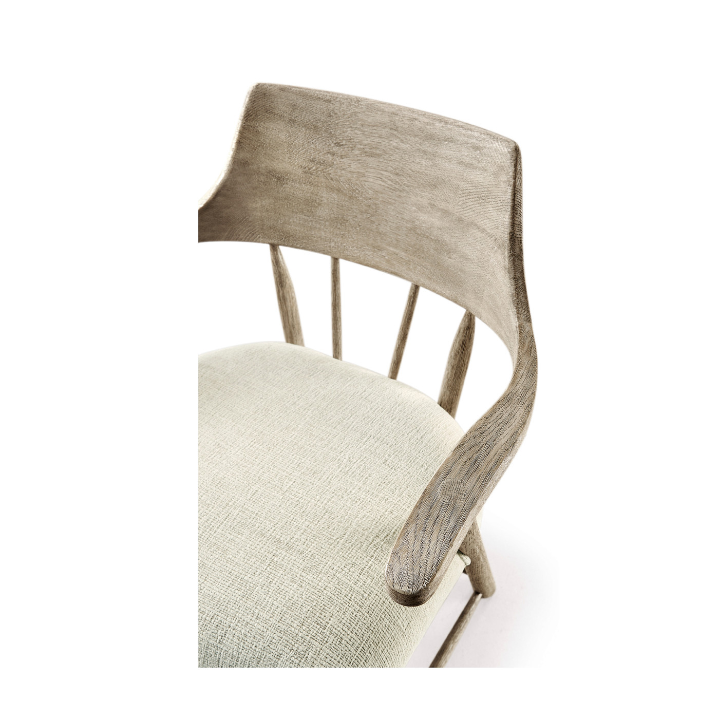 Traditional Grey Oak Captains Chair