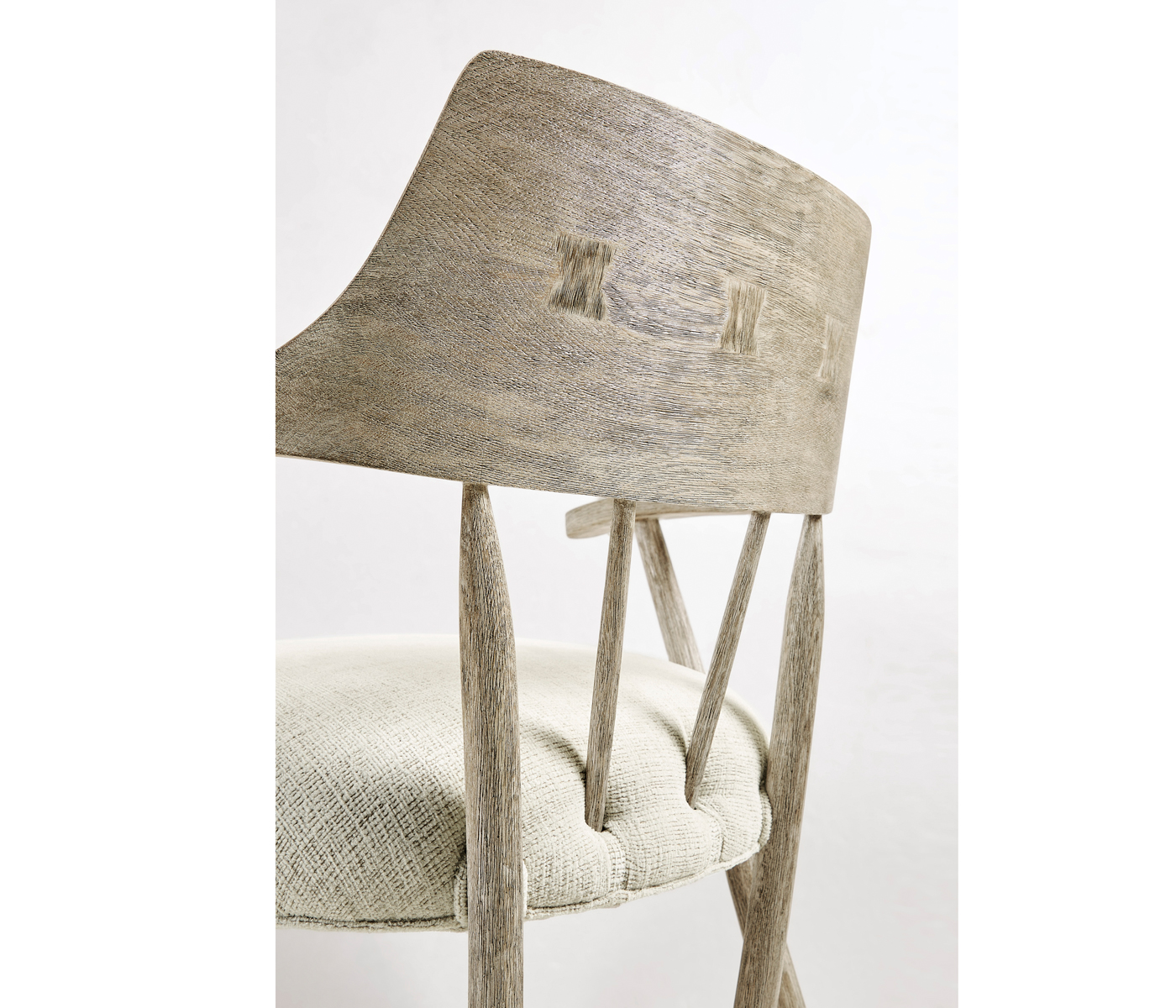 Traditional Grey Oak Captains Chair