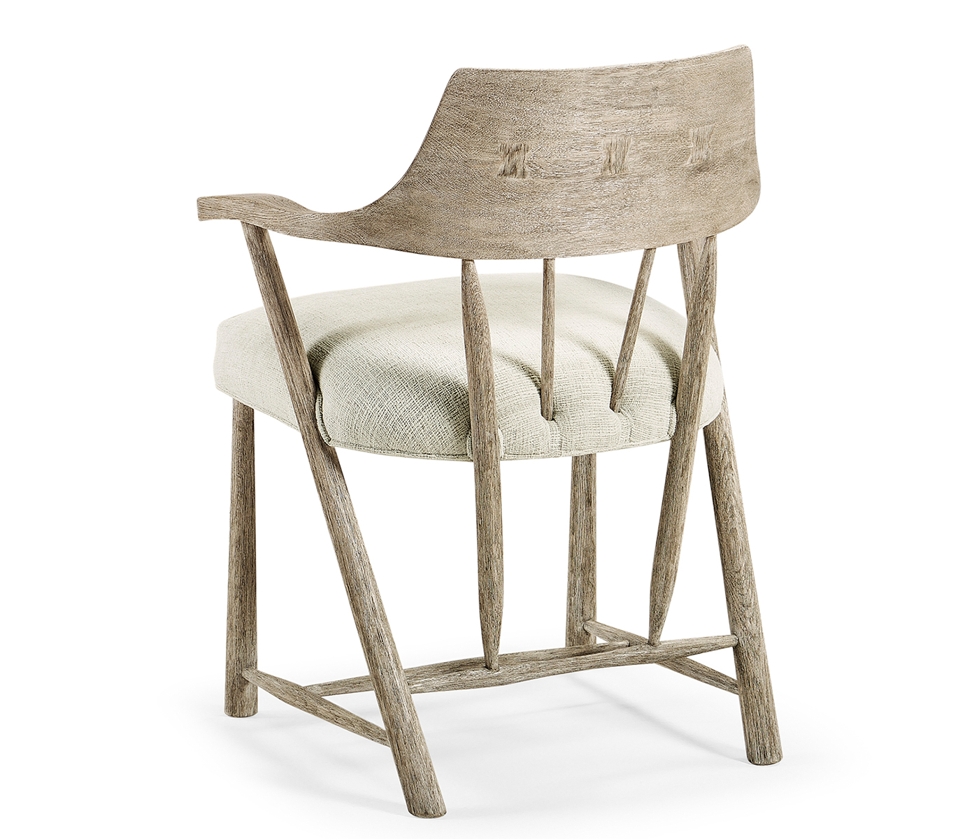 Traditional Grey Oak Captains Chair