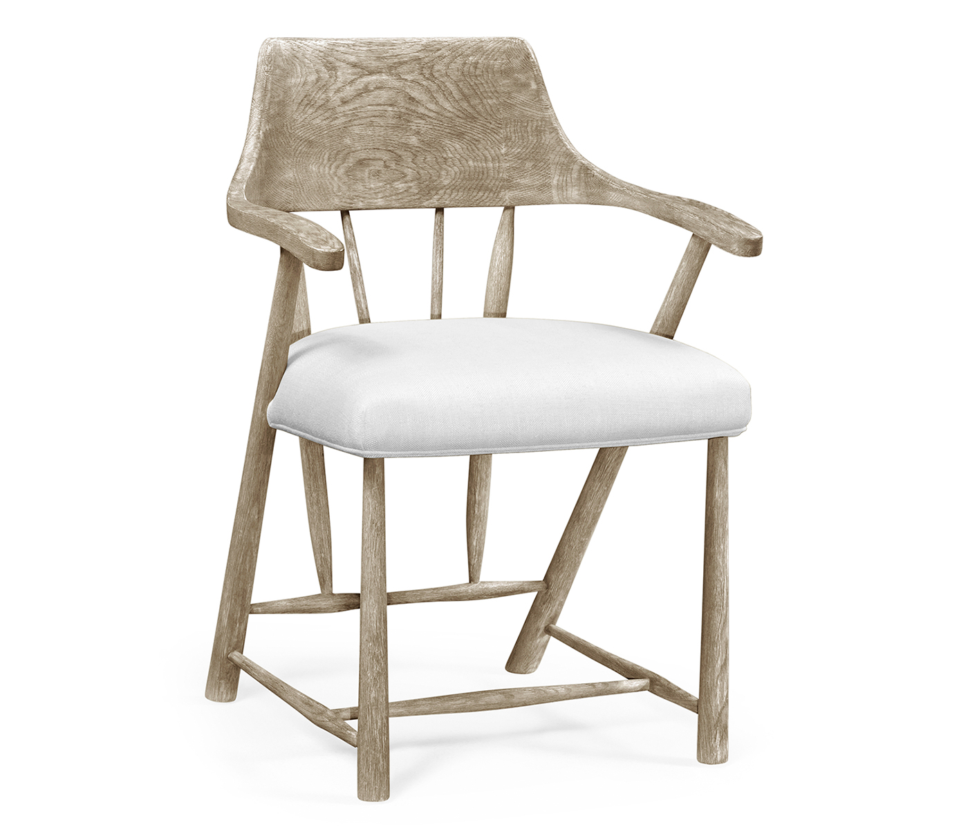 Traditional Grey Oak Captains Chair