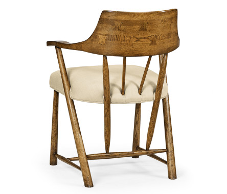 Casual Chestnut Captains Chair