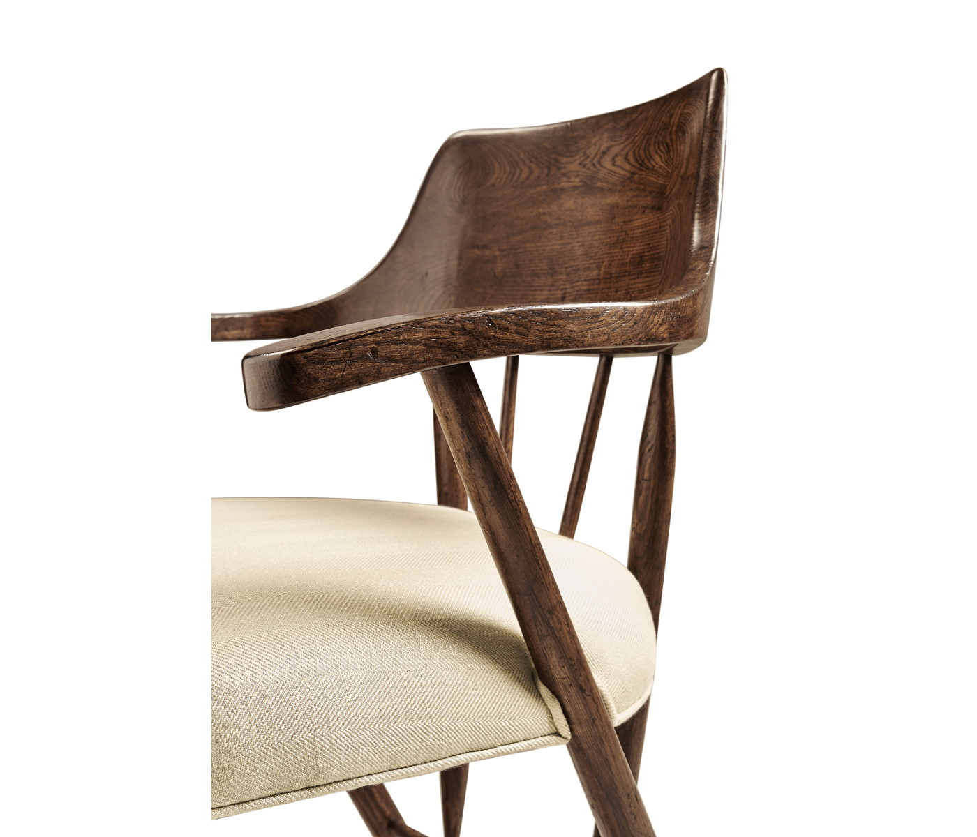 Traditional Dark Oak Captains Chair