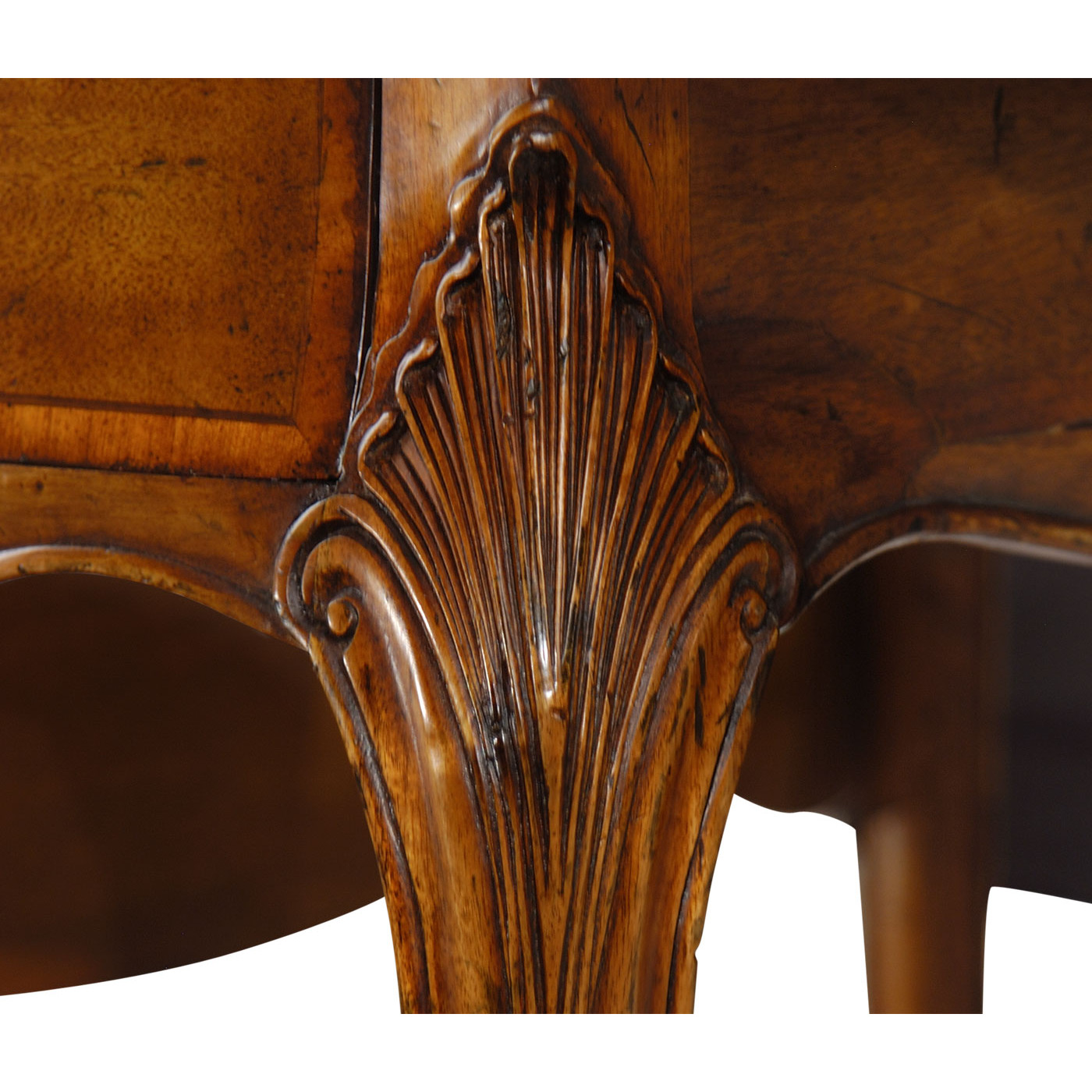 Carved walnut pembroke table