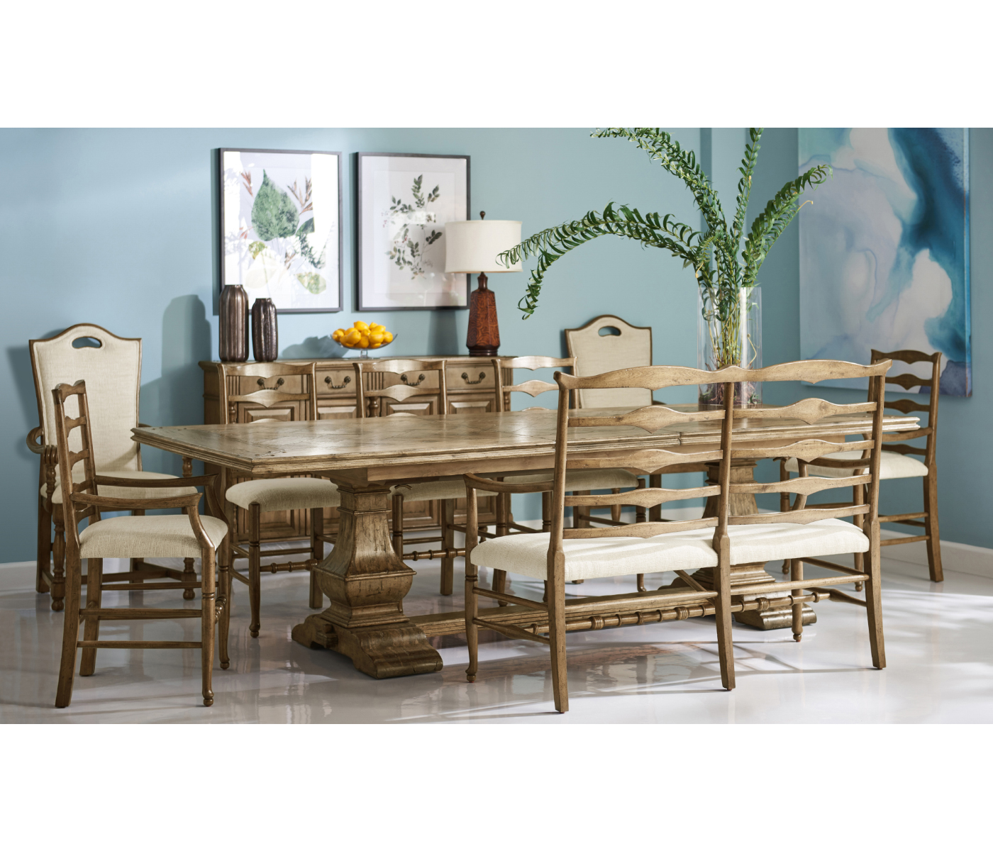 Traditional Ladderback Bench