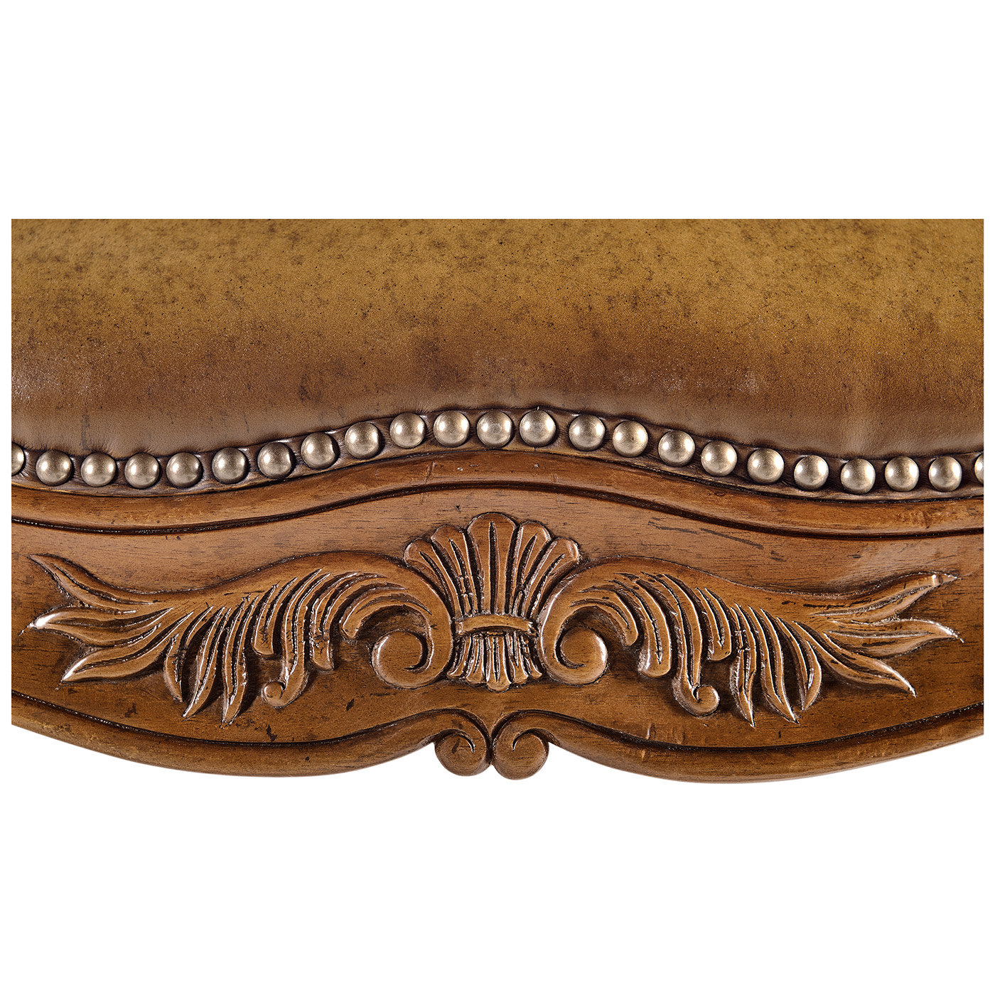 Small French Provincial Walnut Footstool