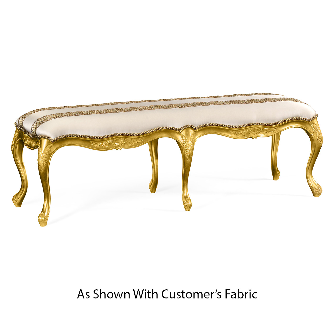 French Provincial Antique Gold Bench