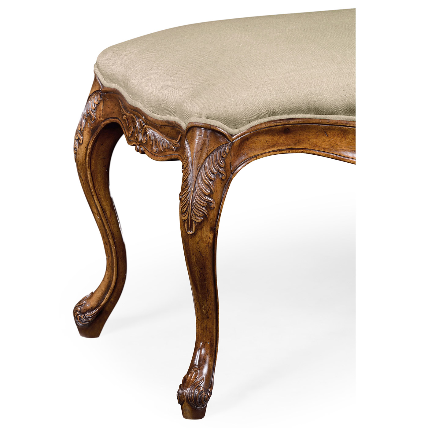 French Provincial Walnut Bench
