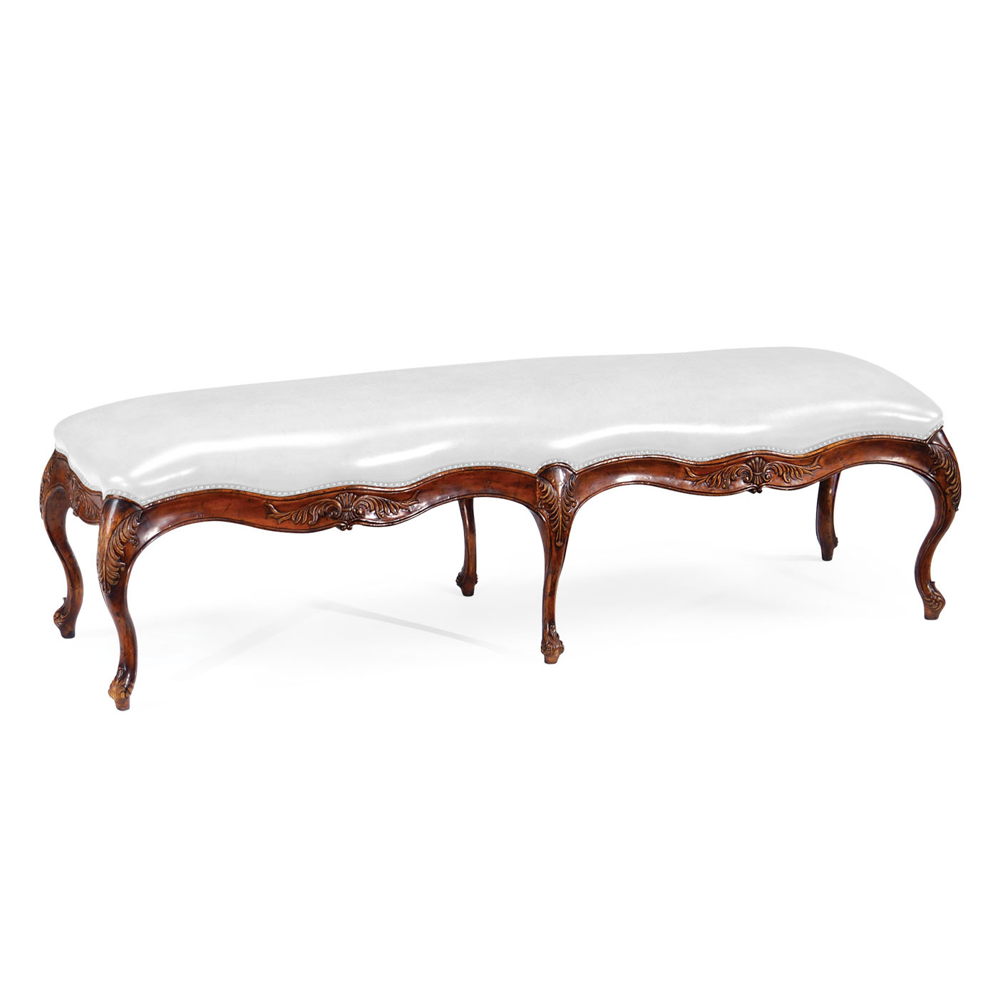 French Provincial Walnut Bench