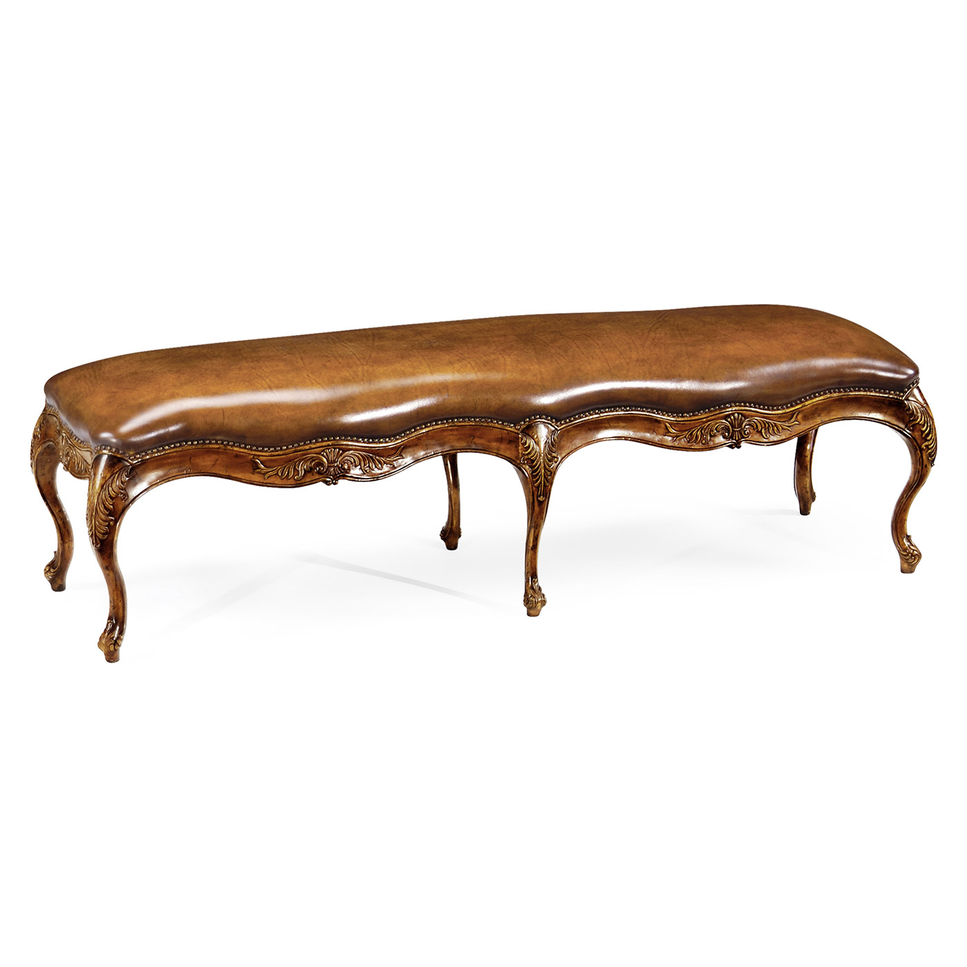 French Provincial Walnut Bench