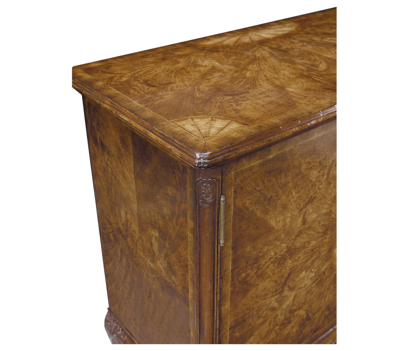 Flaming Light Walnut Side Cabinet