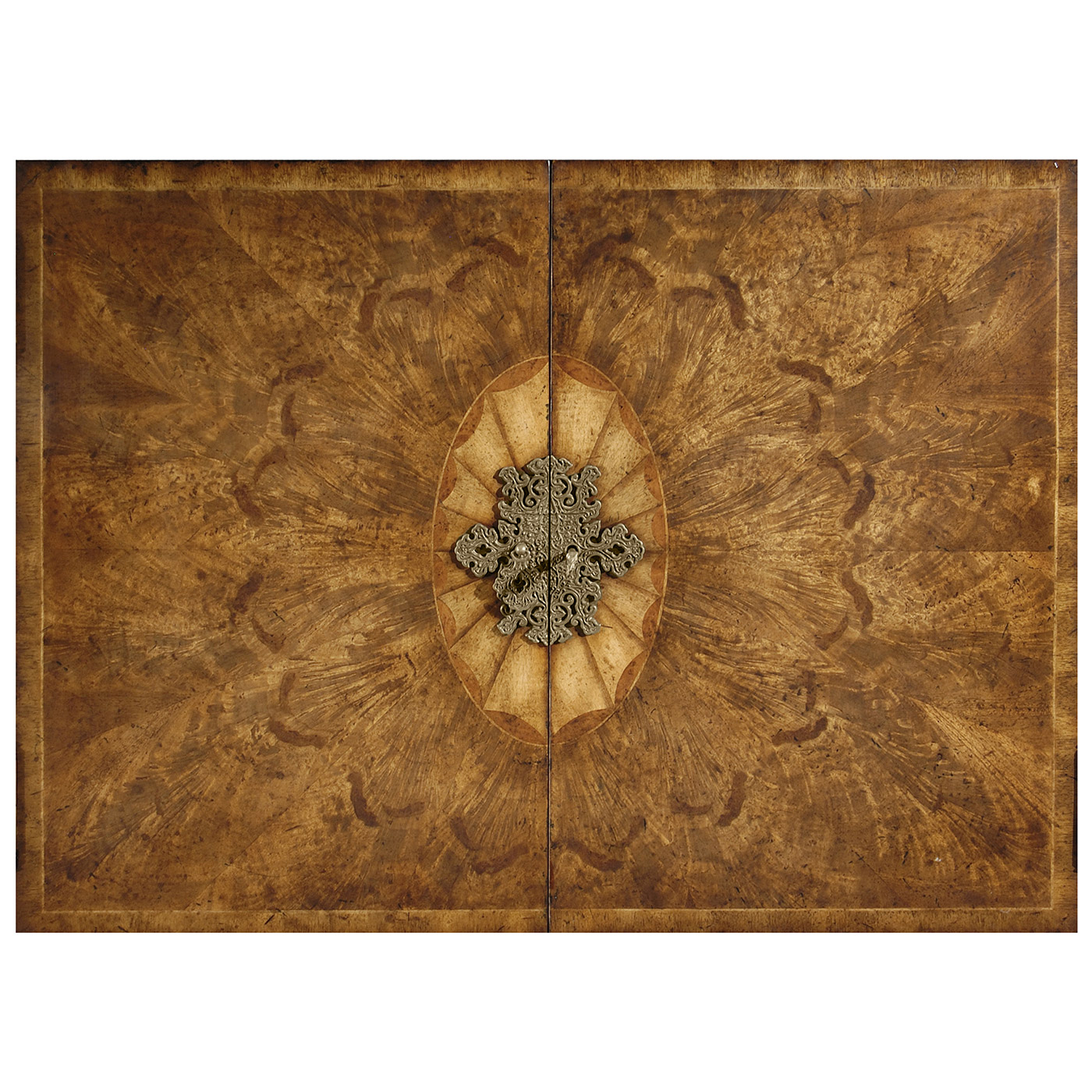 Flaming Light Walnut Side Cabinet