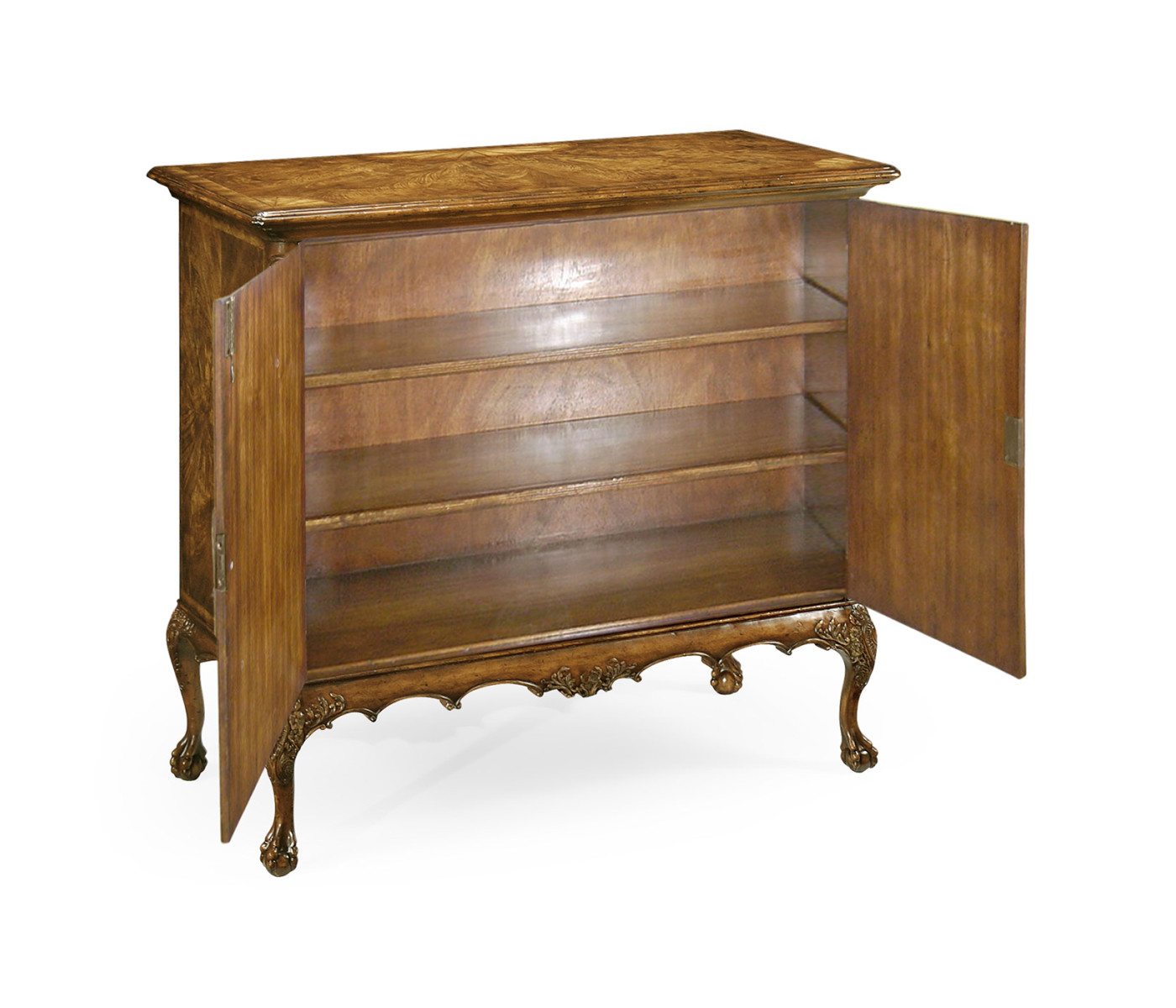 Flaming Light Walnut Side Cabinet