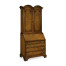 Queen Anne Light Walnut Bureau Cabinet with Panelled Doors