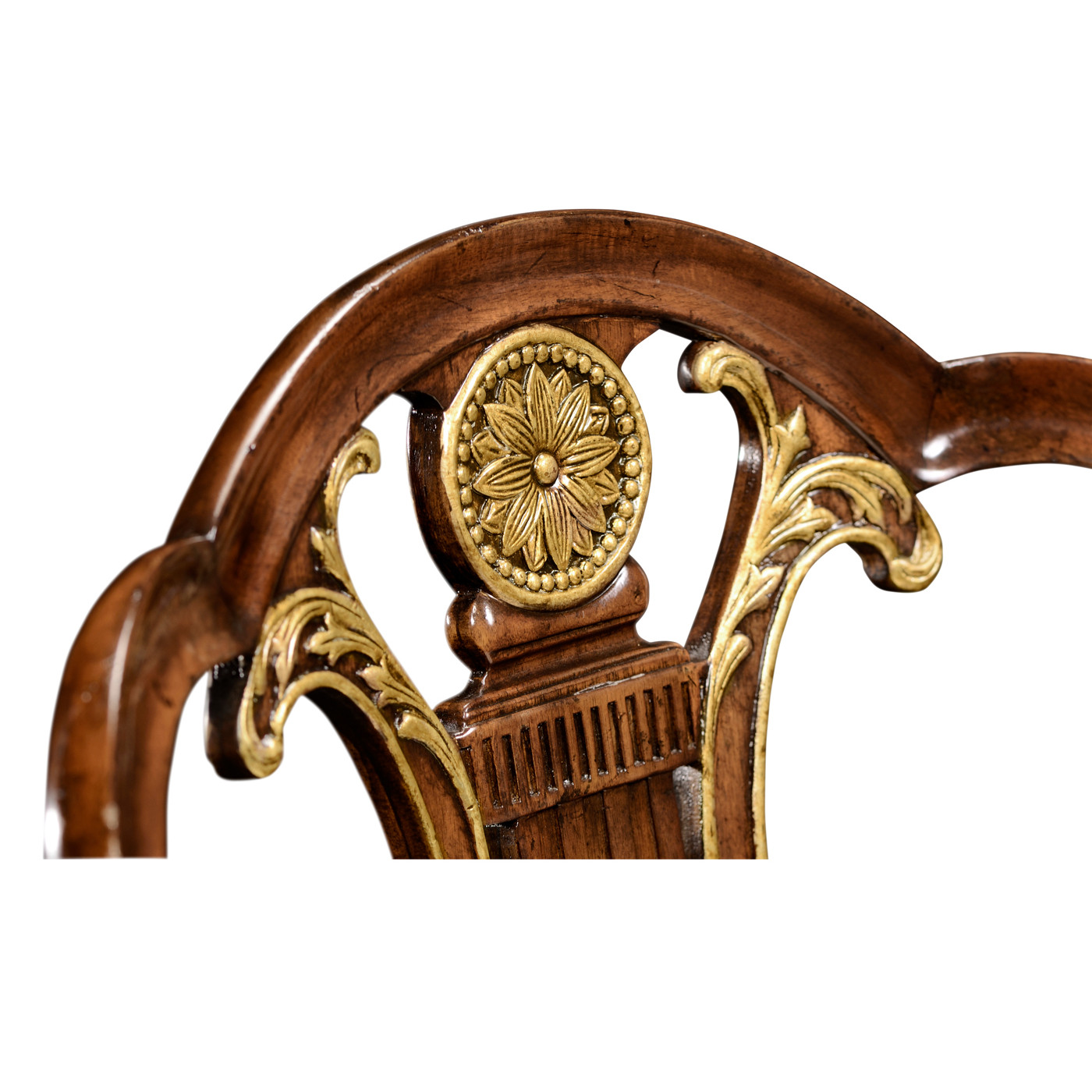 Buckingham Gilded Lyre Back Arm Chair