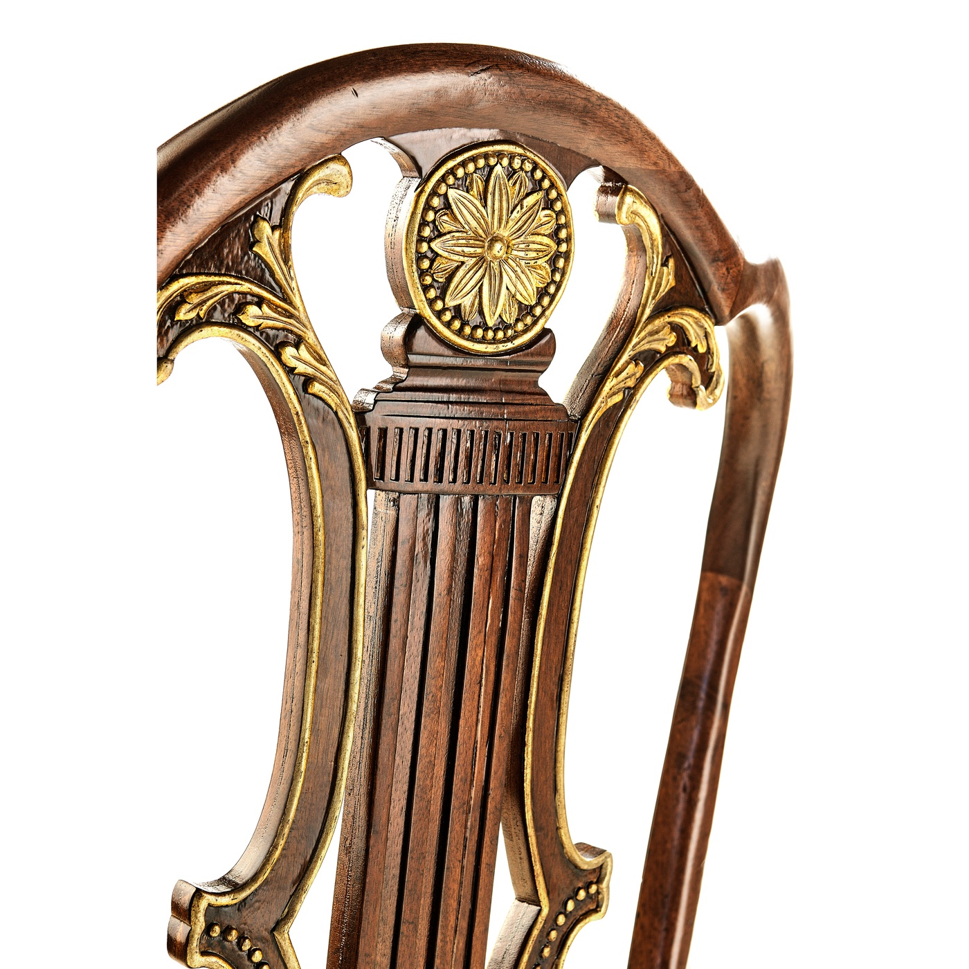 Buckingham Gilded Lyre Back Arm Chair