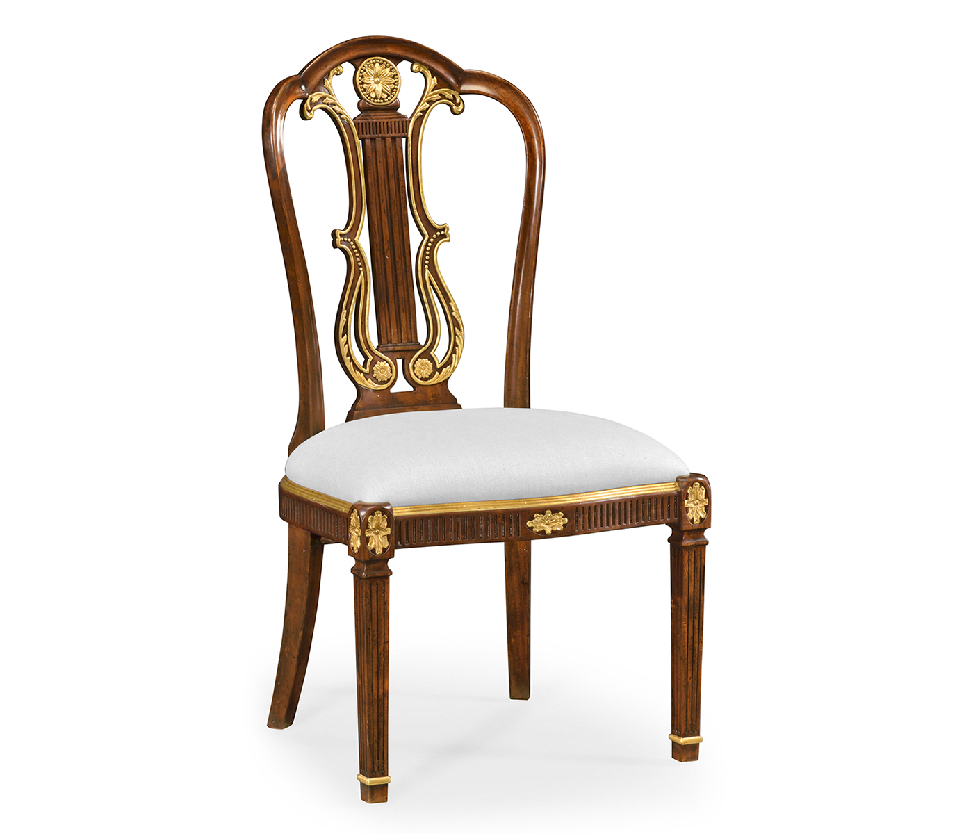 Buckingham Gilded Lyre Back Side Chair