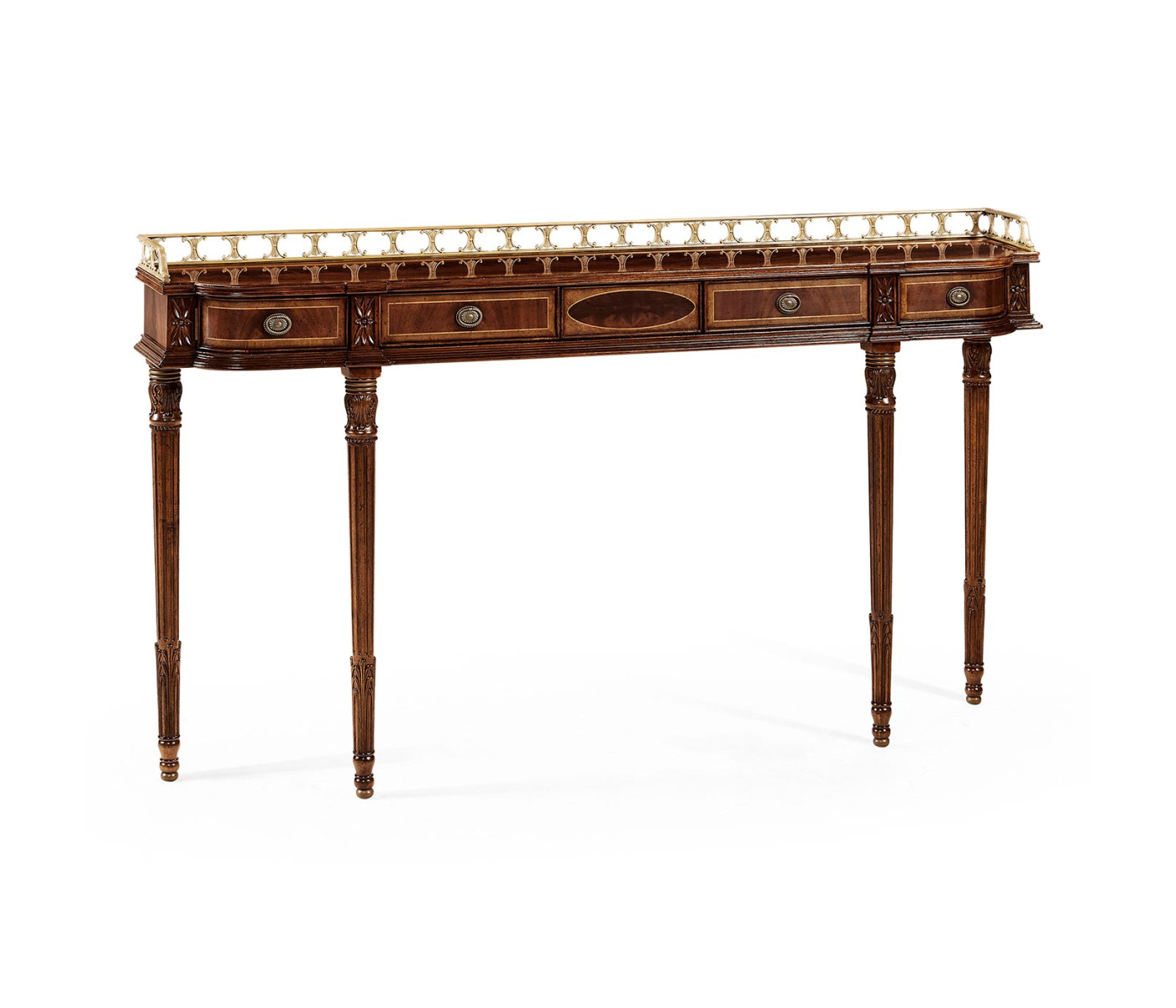 Narrow Gallery Mahogany Console Table