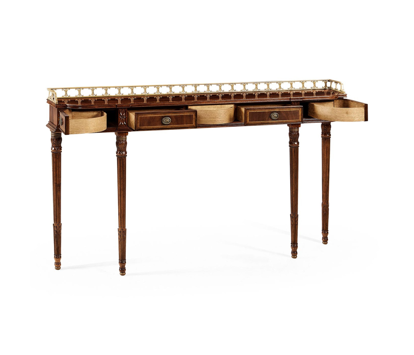 Narrow Gallery Mahogany Console Table