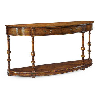 Demilune walnut console (Large)