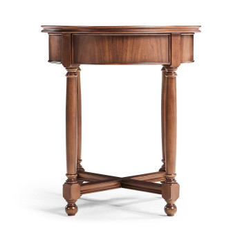 Parquet round lamp table