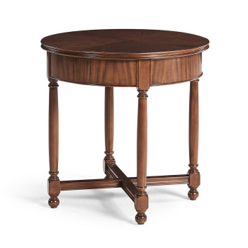 Parquet round lamp table