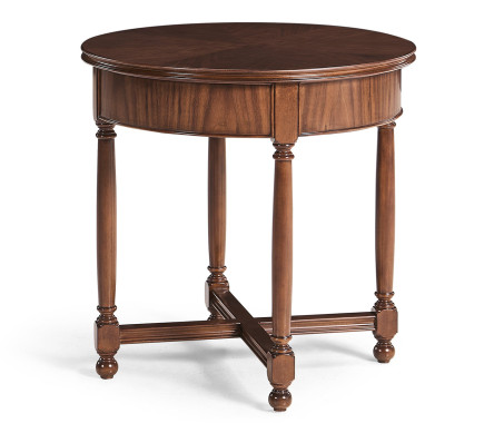 Parquet round lamp table