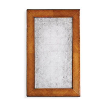 Veneer mirror with églomisé glass