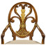 Sheraton Style Walnut & Gilded Oval Back Arm Chair