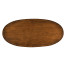 Large oval walnut coffee table