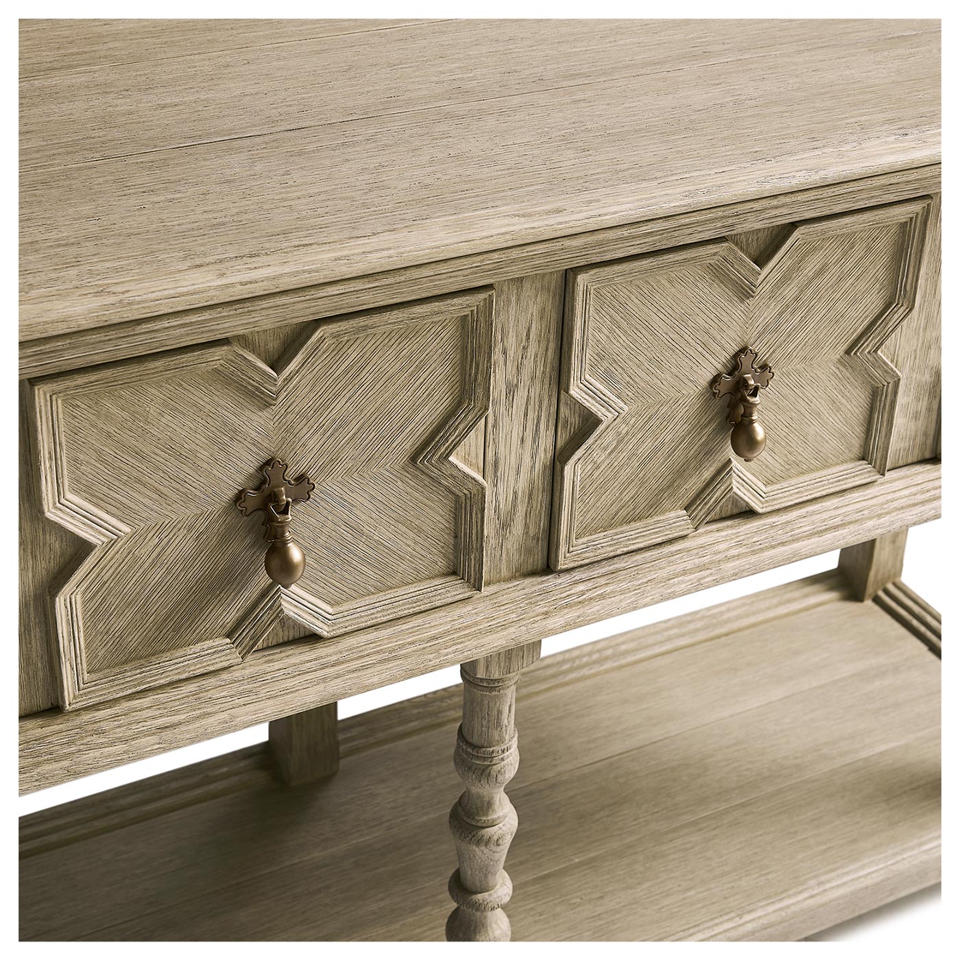 Traditional Tudor Style Grey Oak Buffet