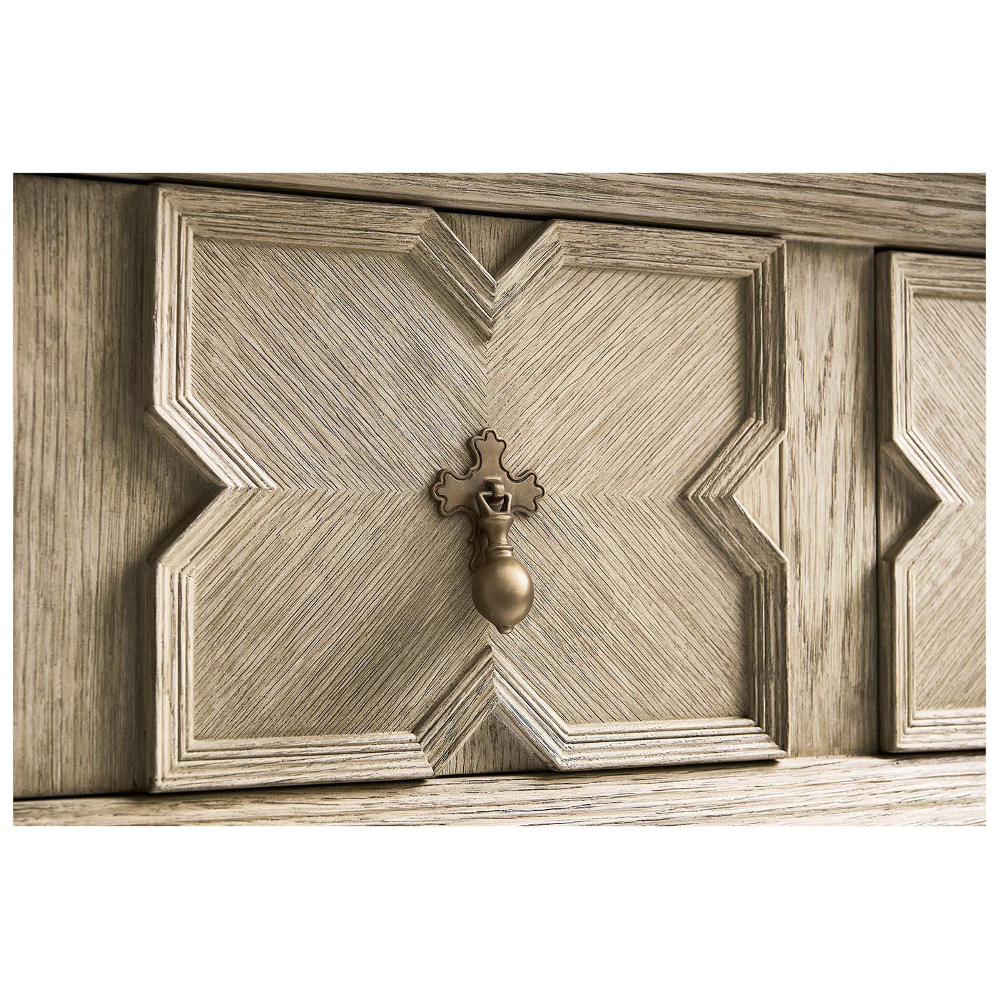 Traditional Tudor Style Grey Oak Buffet