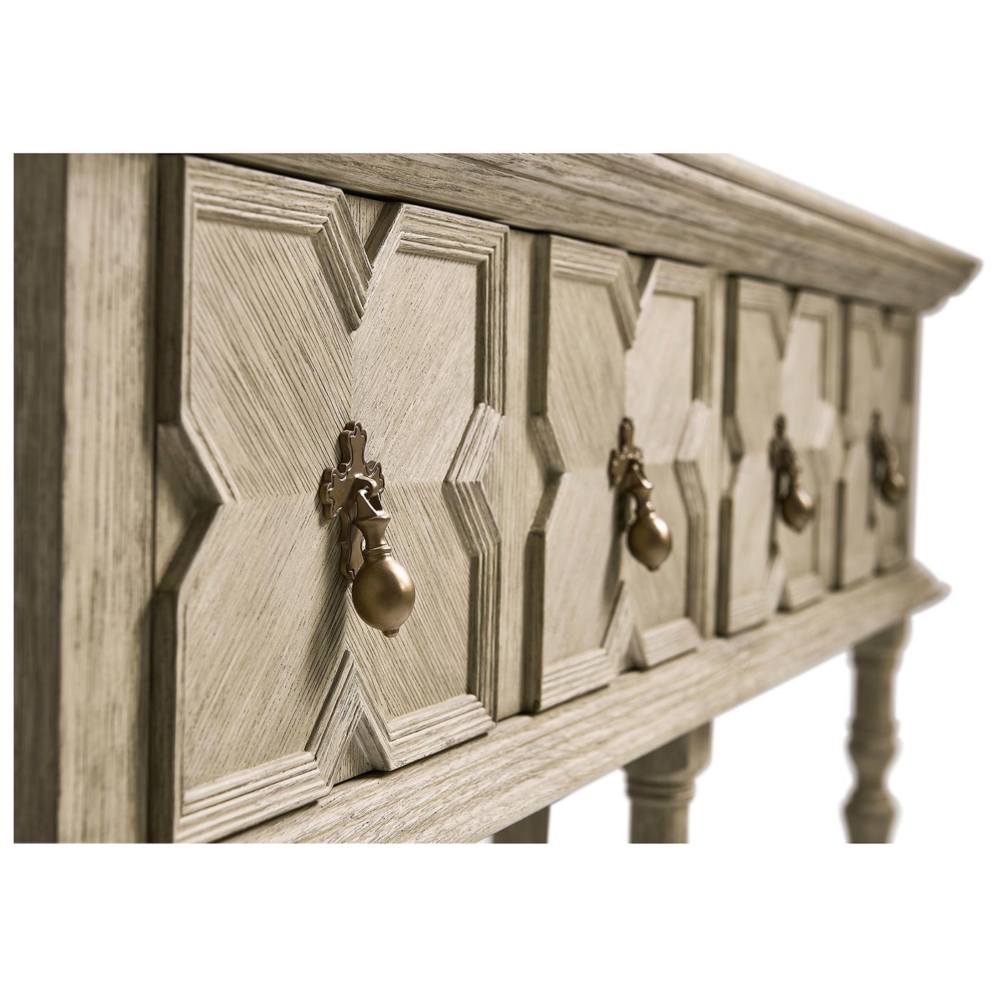 Traditional Tudor Style Grey Oak Buffet
