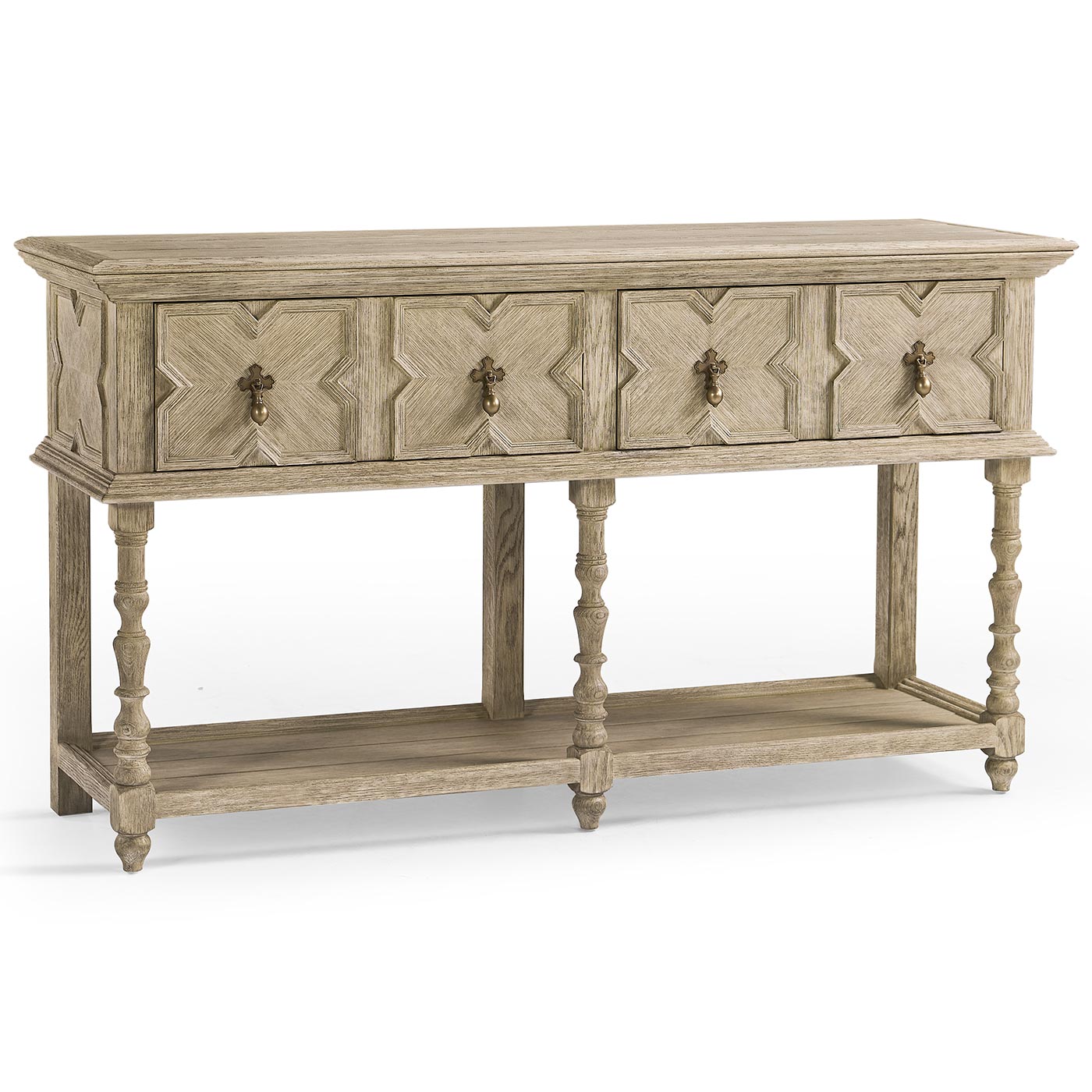 Traditional Tudor Style Grey Oak Buffet