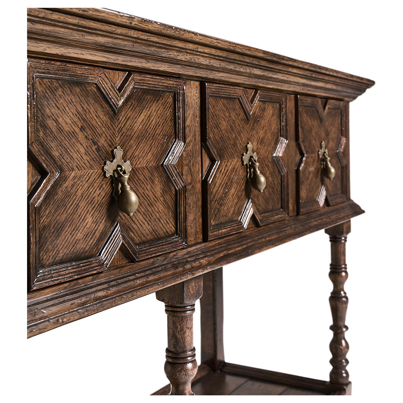 Traditional Tudor Style Dark Oak Buffet