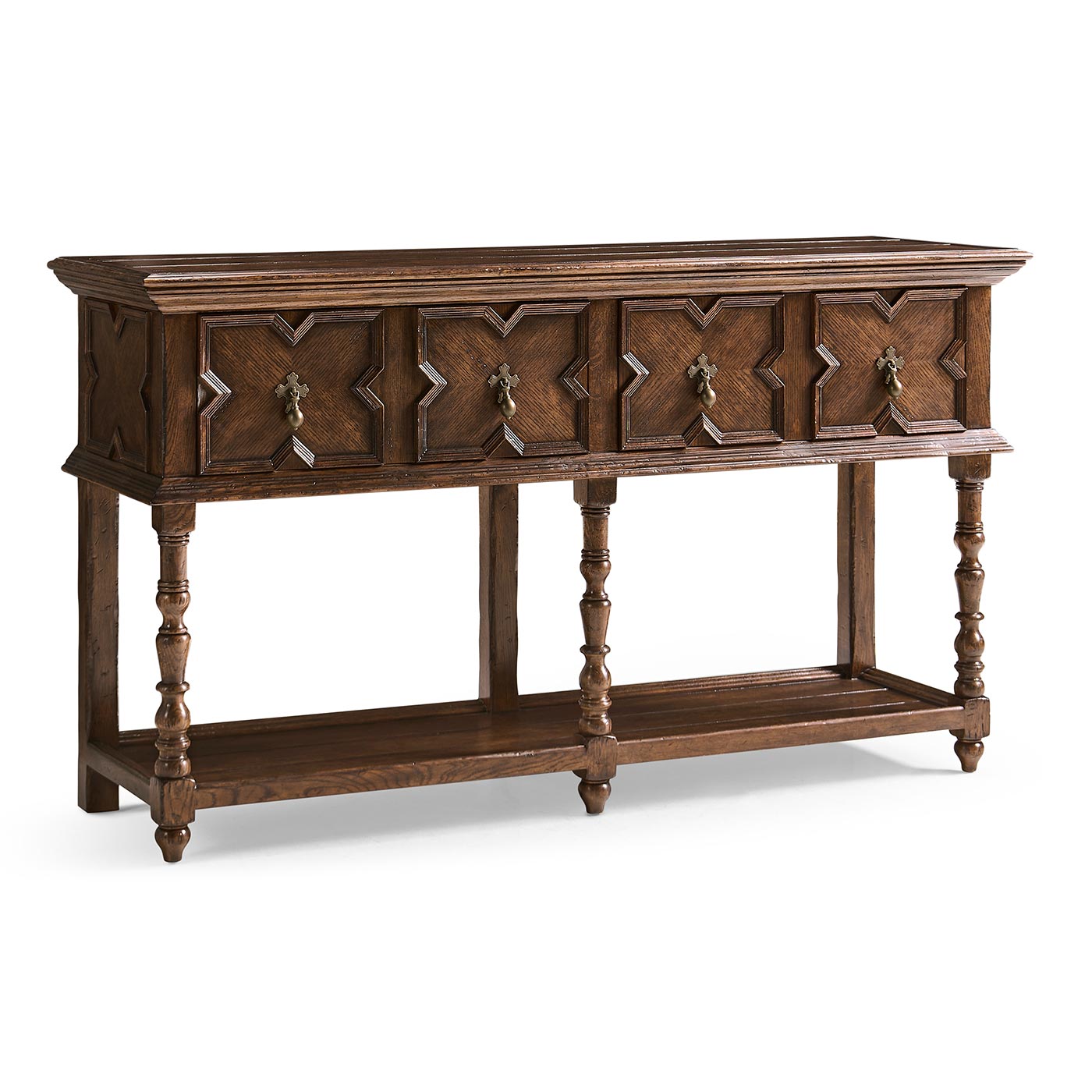 Traditional Tudor Style Dark Oak Buffet
