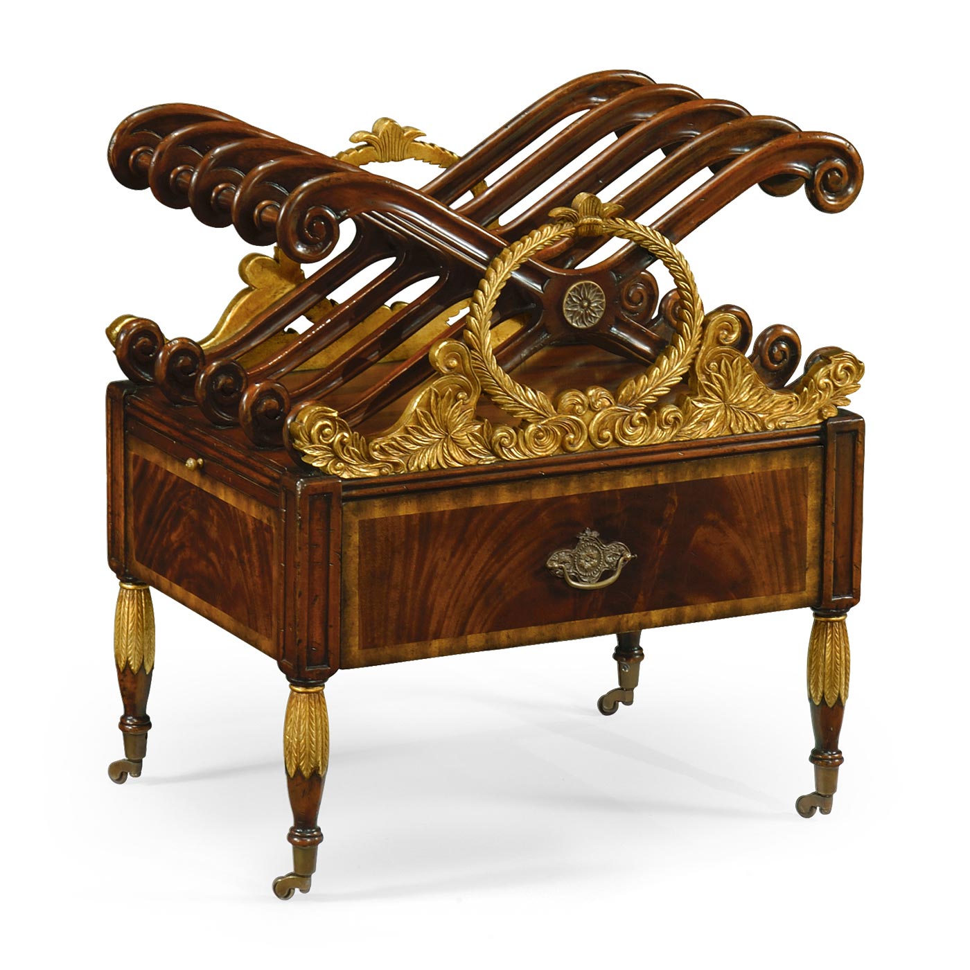 Mahogany & Gilt Canterbury